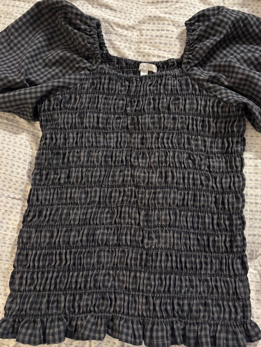 NWOT Design History Nina Smocked Puff Sleeve Blouse Size 1X
